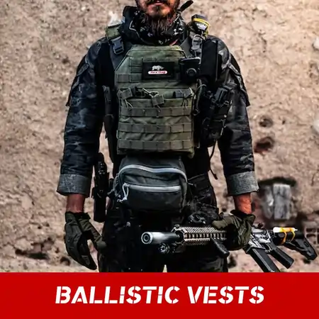 A relevant stock photo of body armor supplier in a typical setting.