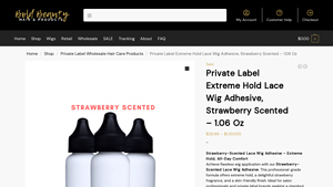 Private Label Extreme Hold Lace Wig Adhesive, Strawberry Scented - lace glue wholesale