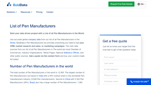 Top 50 List of Largest Pen Manufacturers in the World - BoldData - pen manufacturer