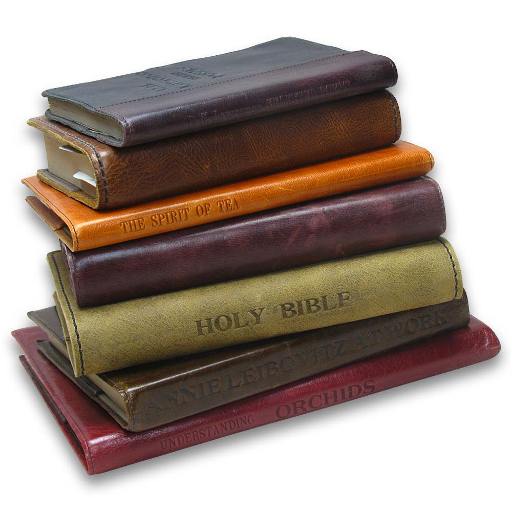 A relevant stock photo of book cover custom in a typical setting.