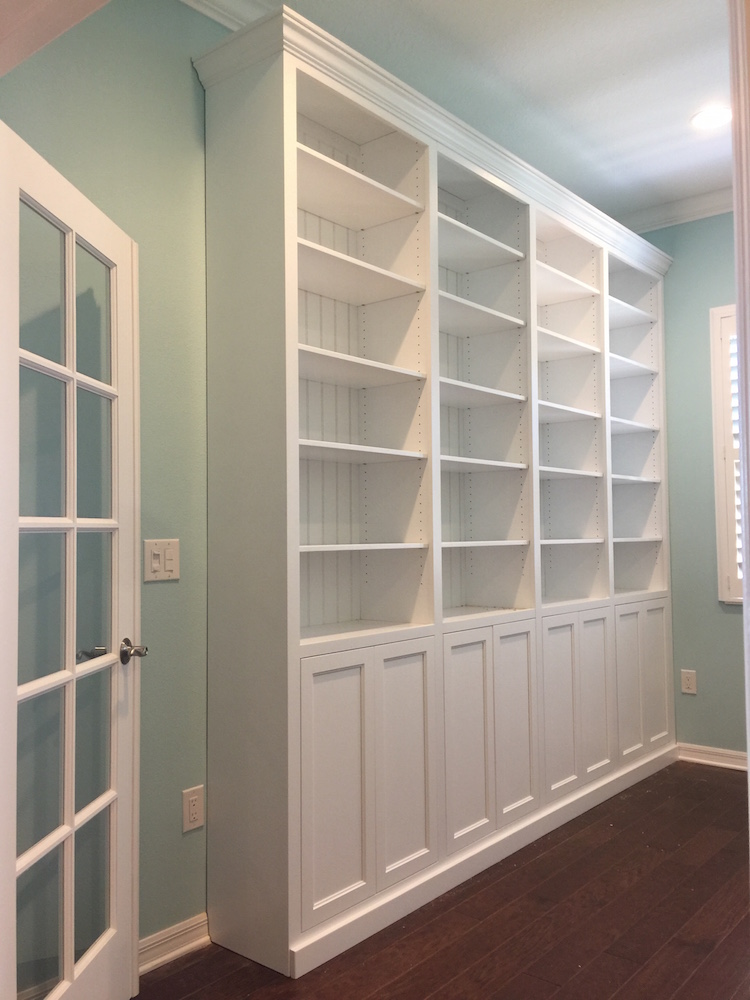A relevant stock photo of bookcase custom in a typical setting.