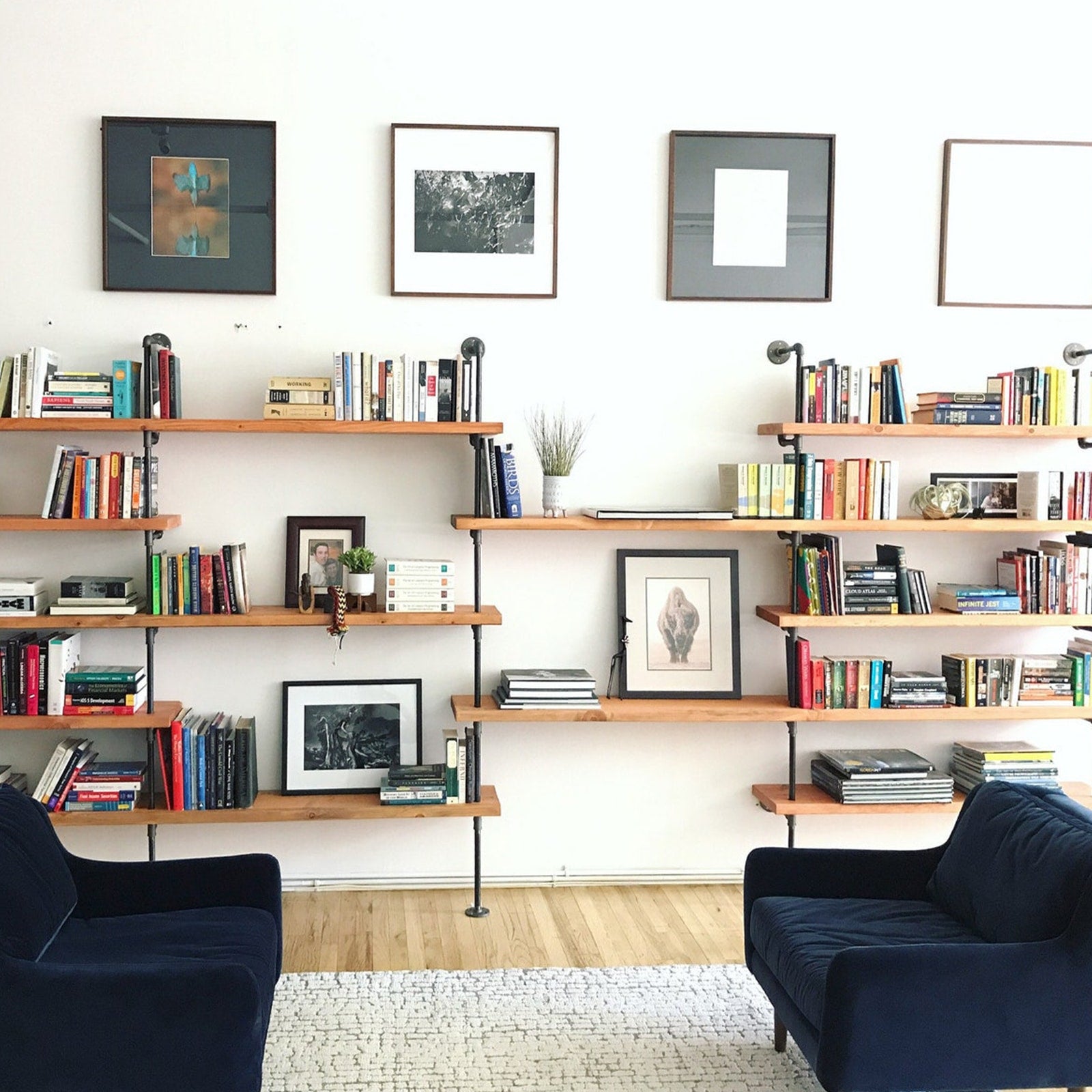 A relevant stock photo of bookshelves custom in a typical setting.