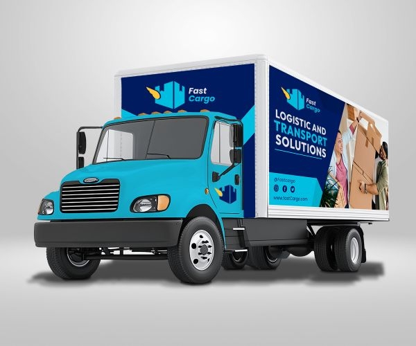 A relevant stock photo of box truck custom in a typical setting.