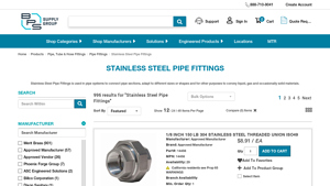Stainless Steel Pipe Fittings - BPS Supply Group - stainless pipe fittings factory
