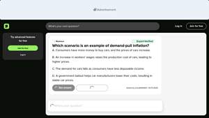 Which scenario is an example of demand-pull inflation? - car manufacturer bailout