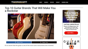 Top 10 Guitar Brands That Will Make You a Rockstar - guitar manufacturer