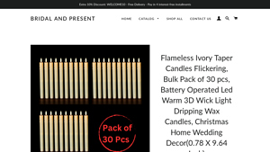 Flameless LED Ivory Taper Candles Flickering, Bulk Pack of 30 pcs ... - led candle bulk