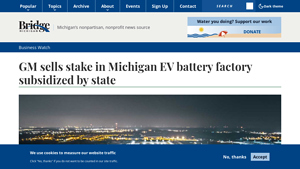 GM sells stake in Michigan EV battery factory subsidized by state - gm ev factory