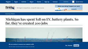 Michigan has spent $1B on EV, battery plants. So far, they've ... - electric car battery factory