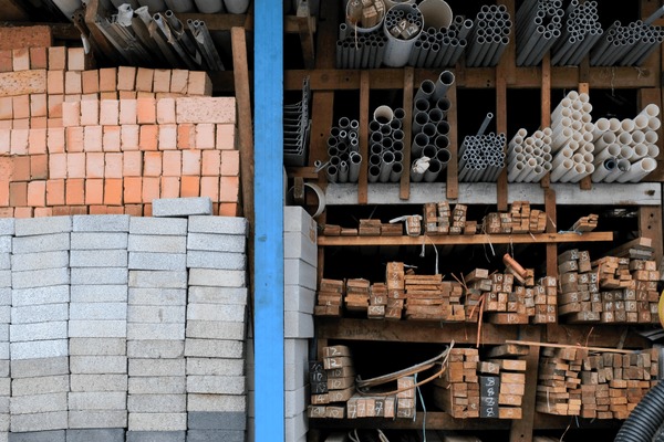 A relevant stock photo of building materials supplier in a typical setting.