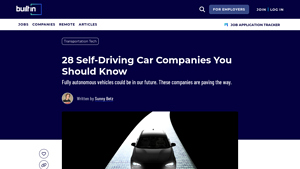 28 Top Self-Driving Car Companies to Know | Built In - autonomous vehicle manufacturer