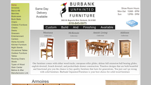 Burbank Unpainted Furniture - unfinished furniture factory