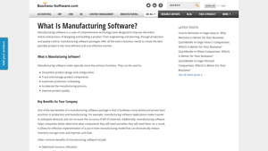 What is Manufacturing Software? - Business-Software.com - software manufacturer
