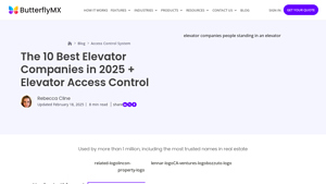 The 10 Best Elevator Companies in 2025 + Elevator Access Control - elevator manufacturer