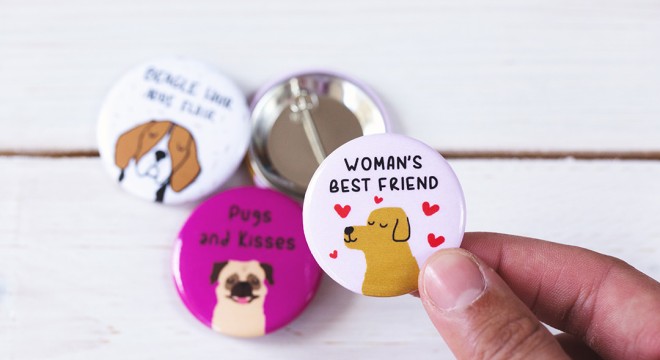 A relevant stock photo of buttons custom in a typical setting.