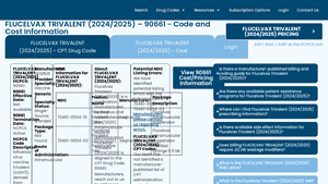 FLUCELVAX TRIVALENT (2024/2025) - 90661 - Code and Cost Information - flucelvax manufacturer