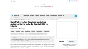 Sanofi's Beyfortus Receives Marketing Authorisation In ... - BW Health - beyfortus manufacturer