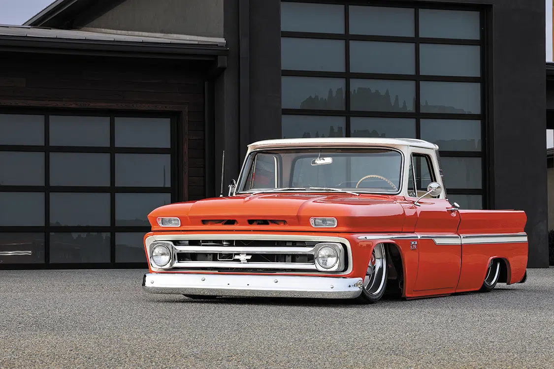 A relevant stock photo of c10 truck custom in a typical setting.