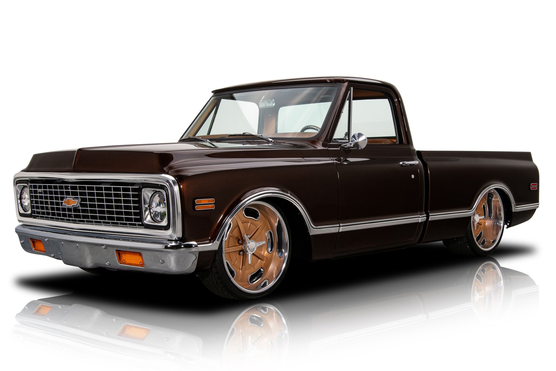 A relevant stock photo of c10 truck custom in a typical setting.