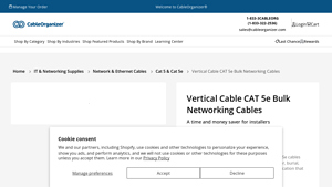 Vertical Cable CAT 5e Bulk Networking Cables - CableOrganizer - cat 5 cable bulk