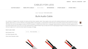 Bulk Audio Cable - CL3 Rated Speaker Wire - Cables For Less - audio cable bulk
