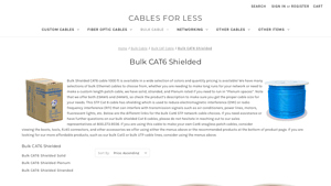 Bulk CAT6 Shielded - Cables For Less - cat6 network cable bulk