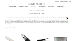 Bulk Coaxial Cable | Available in quantity discounts - Cables For Less - rg6 bulk