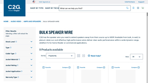 Bulk Speaker Wire for Amps and Speakers | C2G - Cables To Go - audio cable bulk