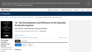 18 - The Development and Diffusion of the Hyundai Production System - hyundai motor manufacturer material conroller