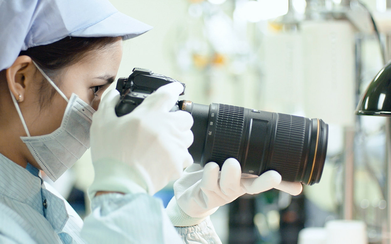 A relevant stock photo of camera manufacturer in a typical setting.