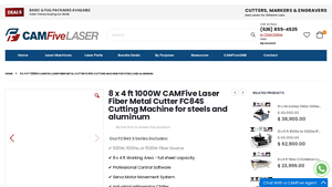 8 x 4 ft 1000W CAMFive Laser Fiber Metal Cutter FC84S Cutting ... - laser metal cutting machine factory