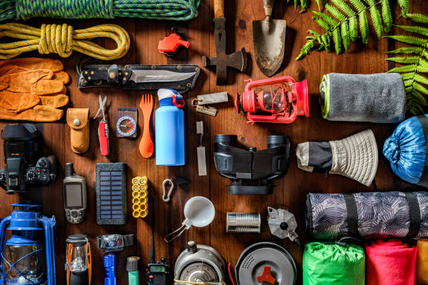 A relevant stock photo of camping equipment supplier in a typical setting.