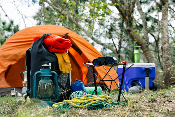 A relevant stock photo of camping gear supplier in a typical setting.