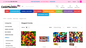 Bagged Candy - Gumballs - CandyMachines.com - candy bag bulk