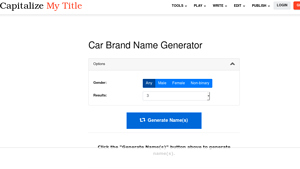 Car Brand Name Generator - Capitalize My Title - name a car manufacturer