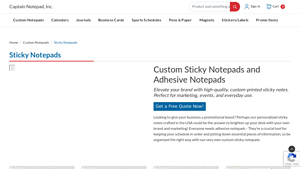 Sticky Notepads - Captain Notepad, Inc. - personalized sticky notes bulk