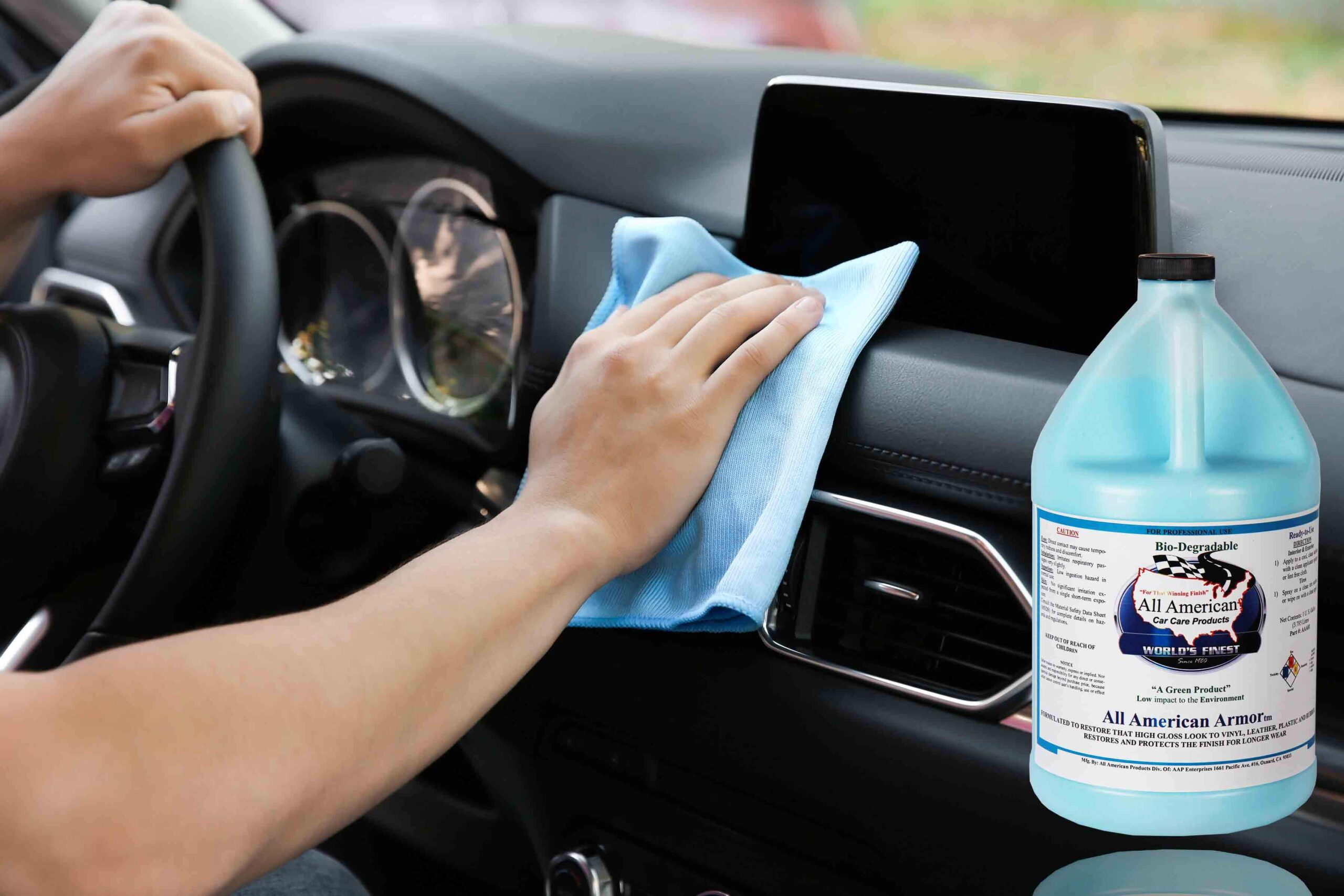 A relevant stock photo of car cleaning supplier in a typical setting.