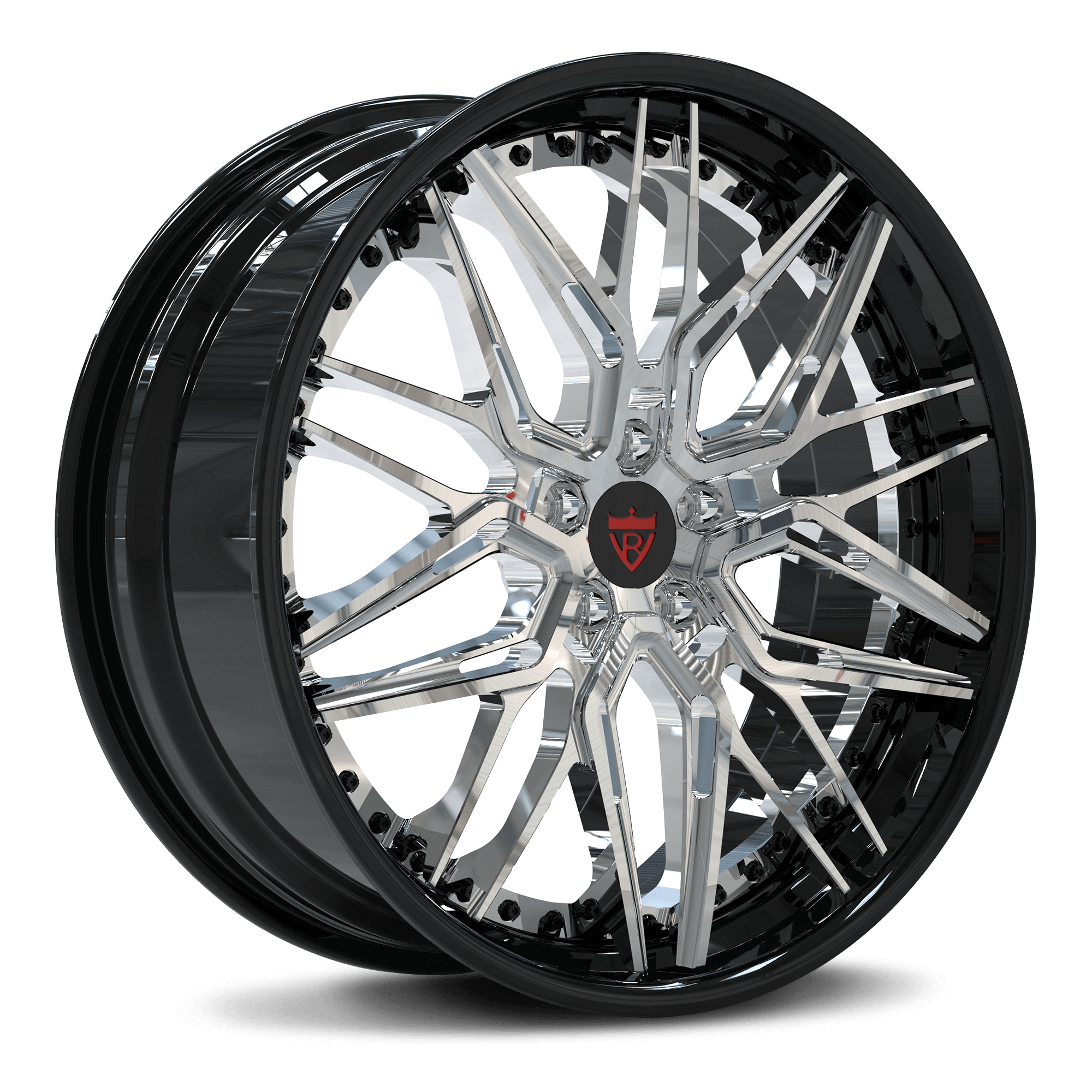 A relevant stock photo of car wheels custom in a typical setting.