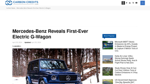 Mercedes-Benz Reveals First-Ever Electric G-Wagon • Carbon Credits - mercedes electric company