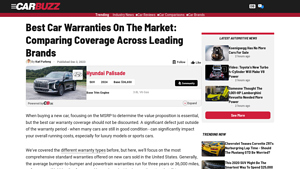 Best Car Warranties On The Market: Comparing Coverage Across ... - CarBuzz - best vehicle manufacturer warranty