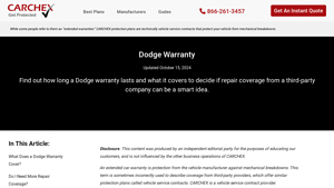 Dodge Warranty Basic and Powertrain Coverage (2024) - dodge manufacturer warranty