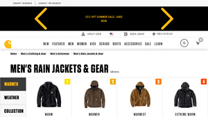 Men's Rain Jackets & Gear - Carhartt - best raincoat for men company
