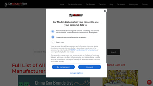 Full List of All China Car Models | Car Models List - car manufacturer in china