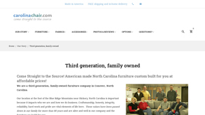 About Us Third Generation Family Owned Carolina Chair American made ... - furniture from manufacturer