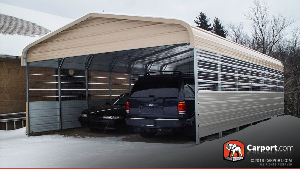 A relevant stock photo of carport custom in a typical setting.