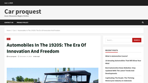 Automobiles In The 1920S: The Era Of Innovation And Freedom - by the 1920s the world's largest automobile manufacturer was