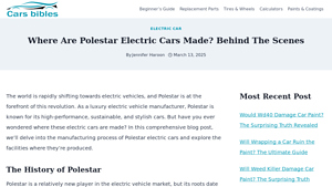Where Are Polestar Electric Cars Made? Behind The Scenes - polestar manufacturer