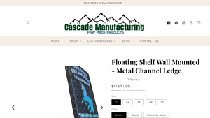 Floating Shelf Wall Mounted - Metal Channel Ledge - metal wall shelf factory