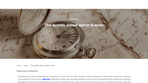 The world's oldest watch brands - Catawiki - oldest watch manufacturer