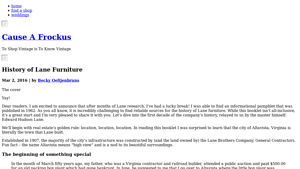 History of Lane Furniture - lane cedar chest company